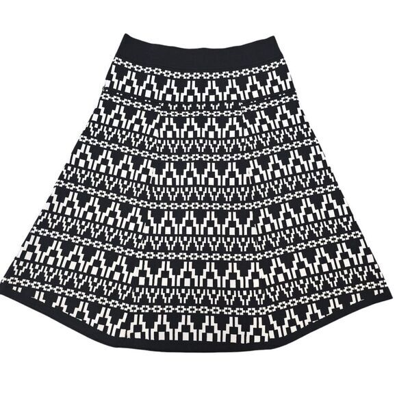 PANIZ -1935 A-line Geometric Aztec Pattern Knit Skirt Medium‎ - Picture 1 of 5